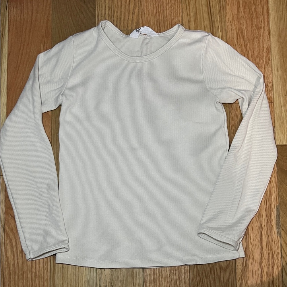 H&M Kids Cream Long Sleeve Tee